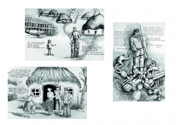 Holodomor: Through the Eyes of Ukrainian Artists. CJ. Drawings. Page 3